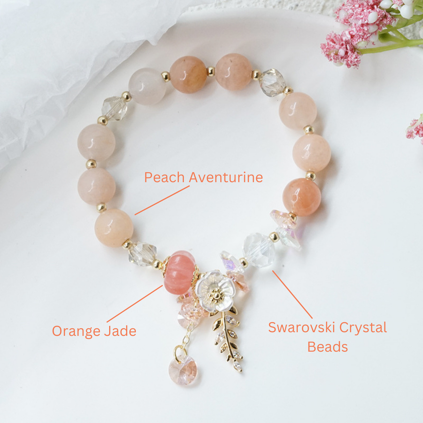 Orange Jade Eternal Beauty Bracelet
