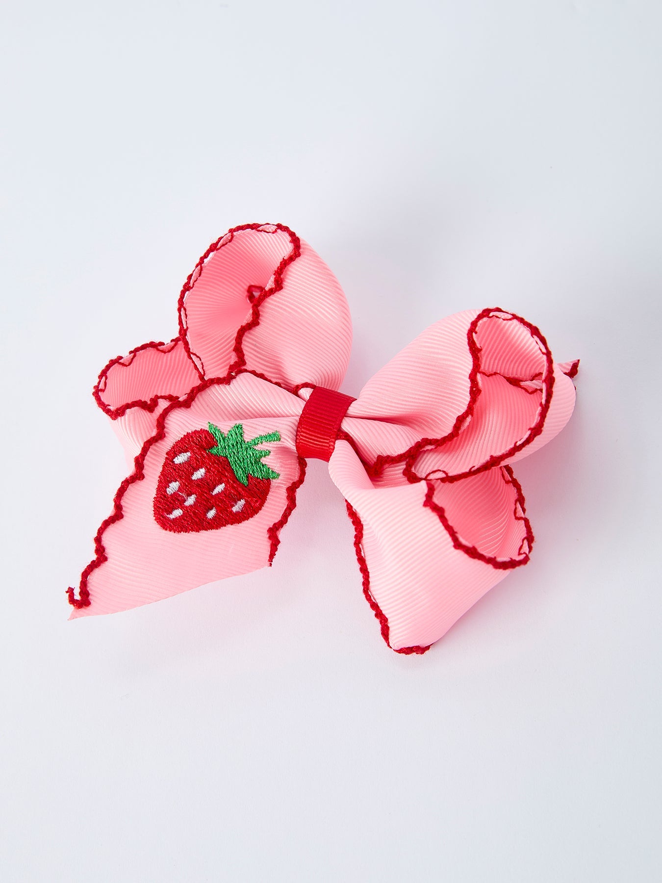 Strawberry Embroidered Hairpin 4 Inches
