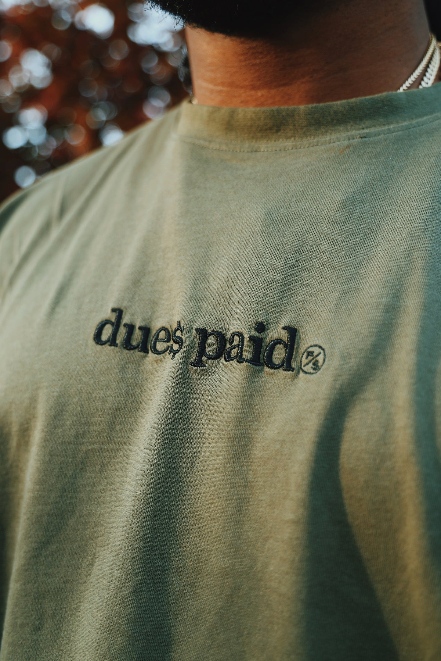 Dues Paid|Military Green Oversize Shirt