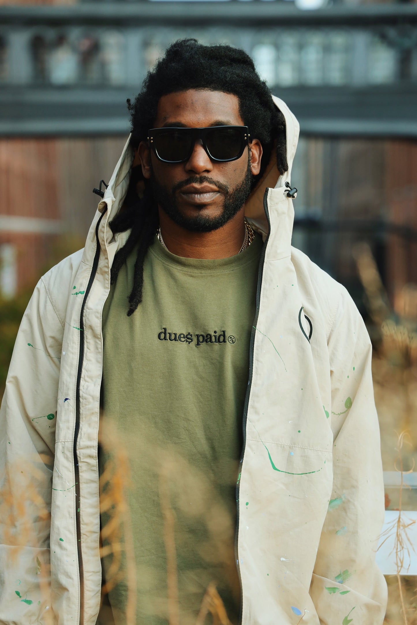 Dues Paid|Military Green Oversize Shirt
