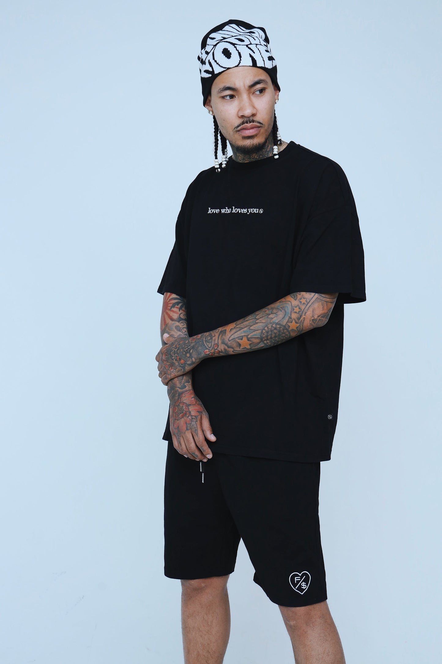 Love Who Loves You|Black Oversize Shirt