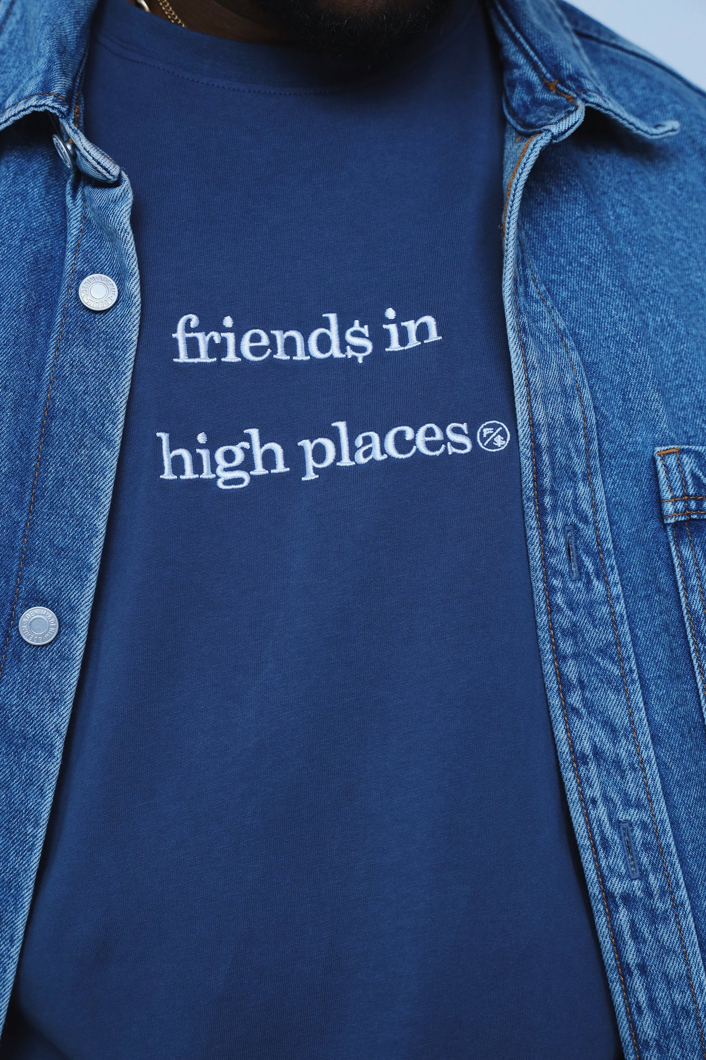 Friends In High Places|Navy Oversize Shirt