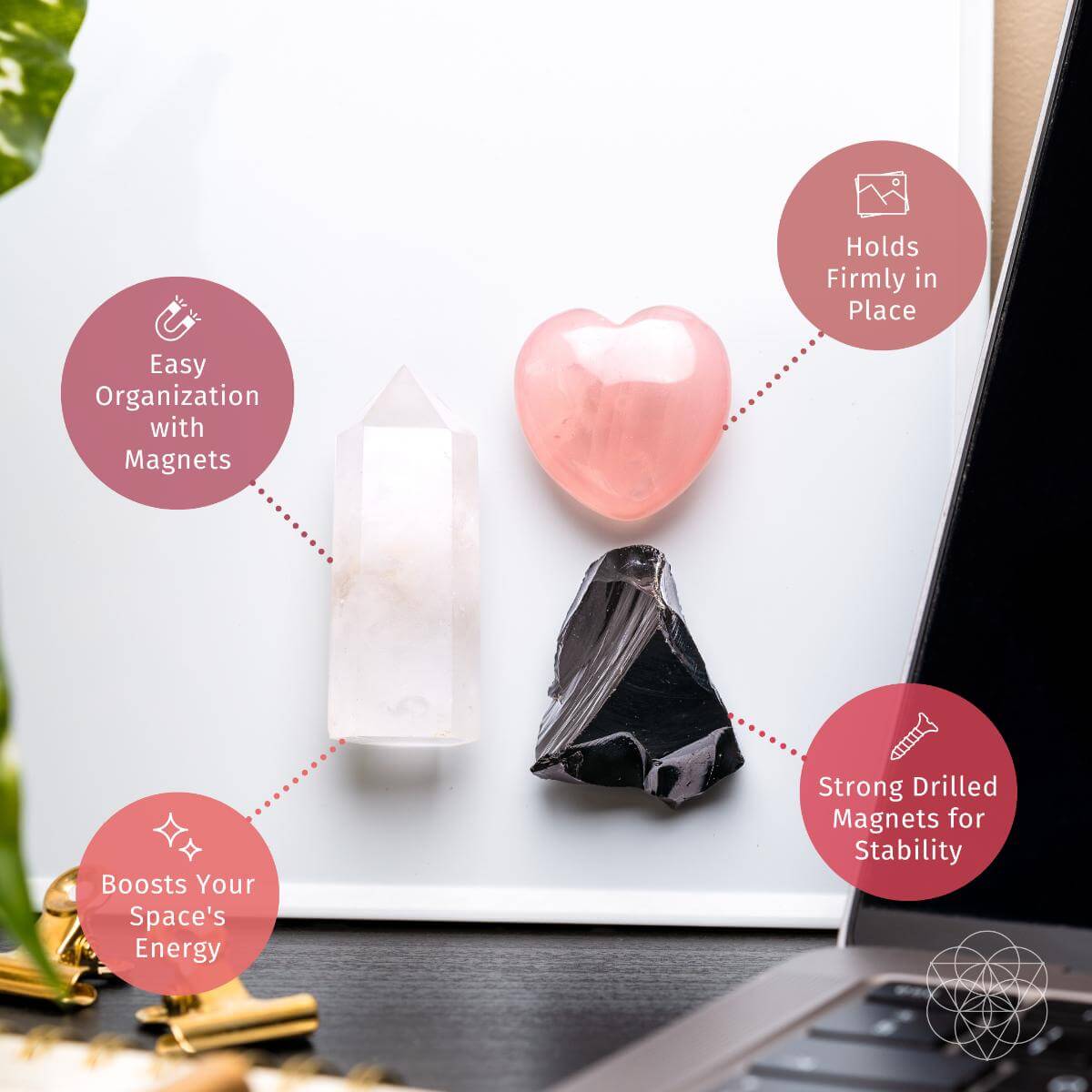 Crystal Guardian Magnets | Trio of Peace & Protection