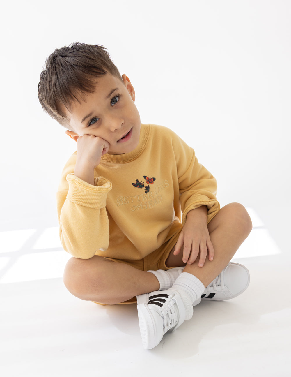 Better Days|Butterfly Kids Crewneck
