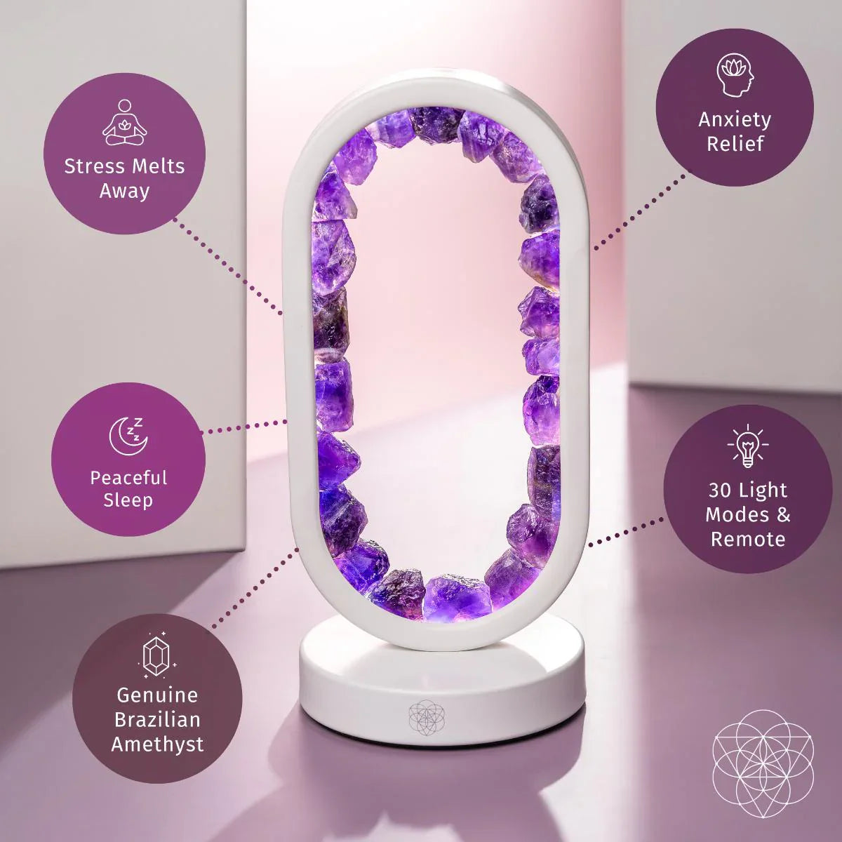 Portal to Peace | Amethyst Lamp of Stress Relief