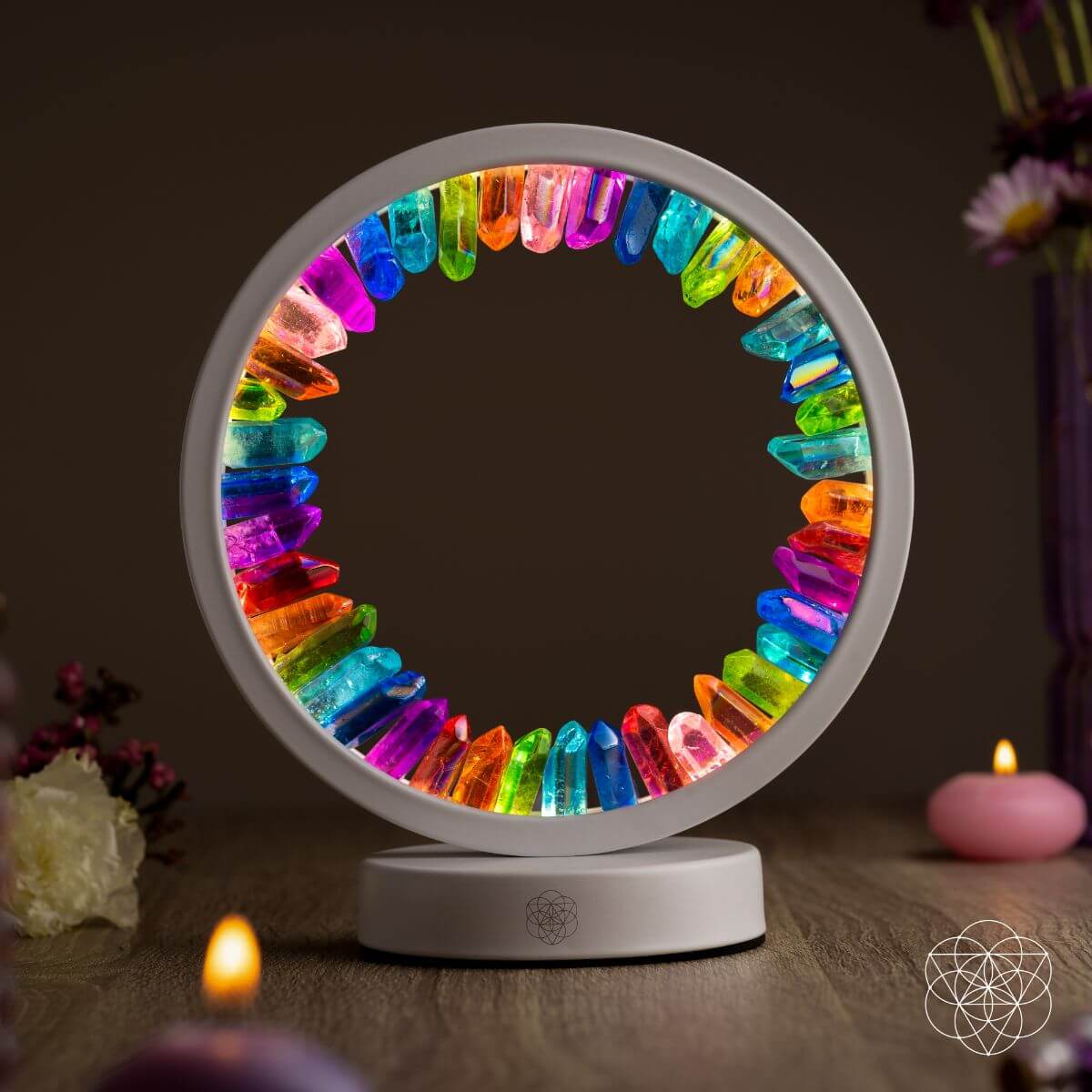 Rainbow After the Storm | Clear Quartz Lamp of Hope