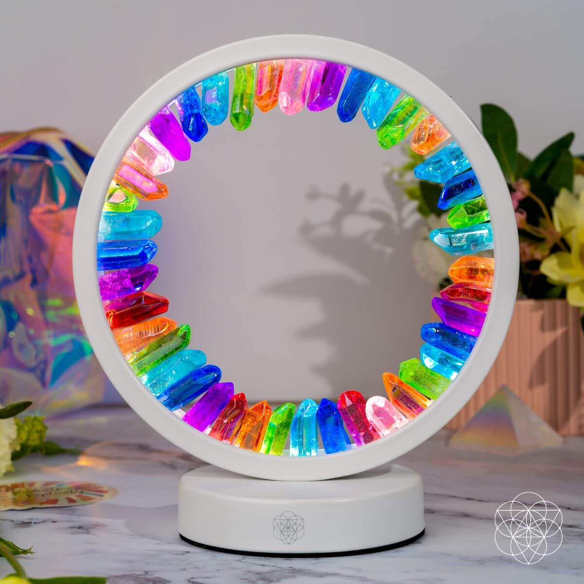 Rainbow After the Storm | Clear Quartz Lamp of Hope