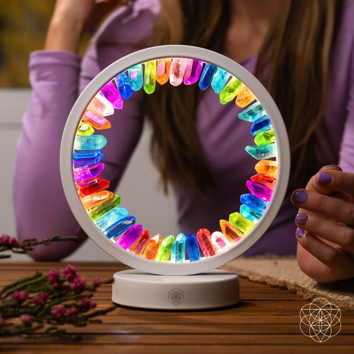 Rainbow After the Storm | Clear Quartz Lamp of Hope