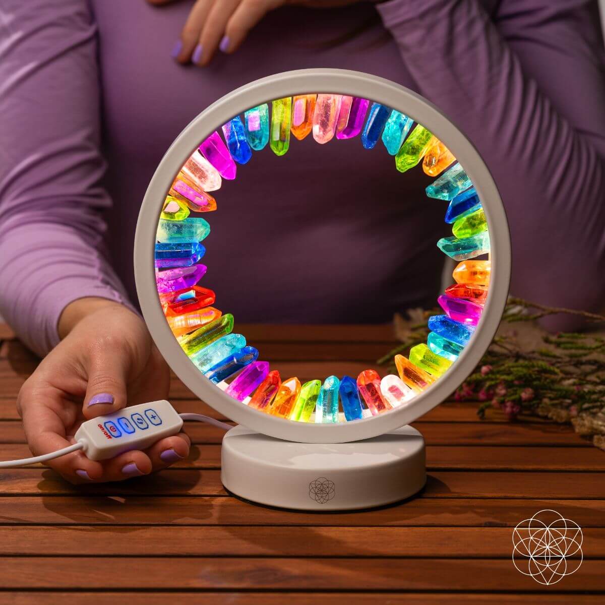 Rainbow After the Storm | Clear Quartz Lamp of Hope