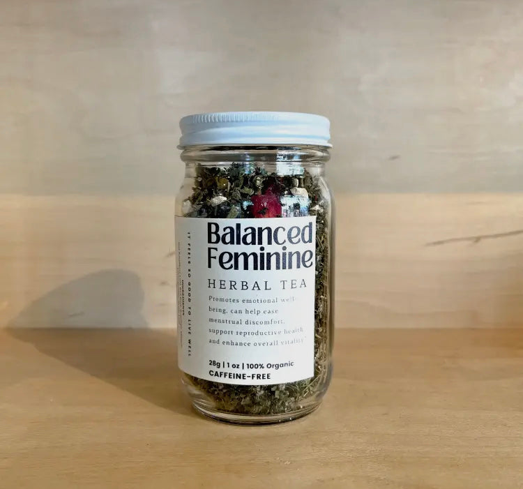 Balanced Feminine Loose Leaf Herbal Tea & Glass Jar