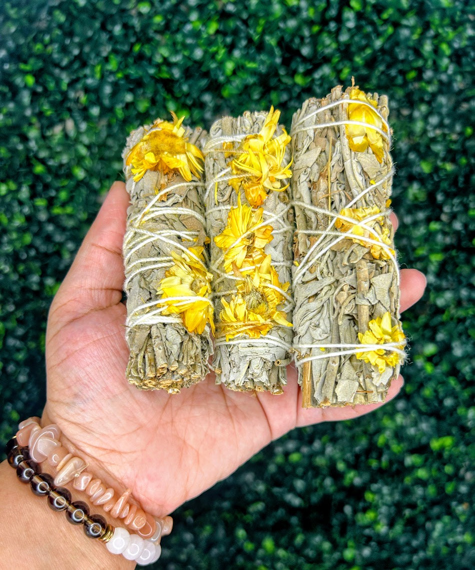 Sunflower + White Sage Bundle