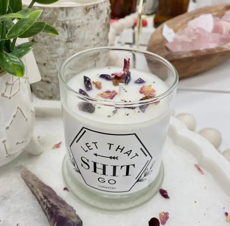 Let That Sh*t Go Crystal Candle
