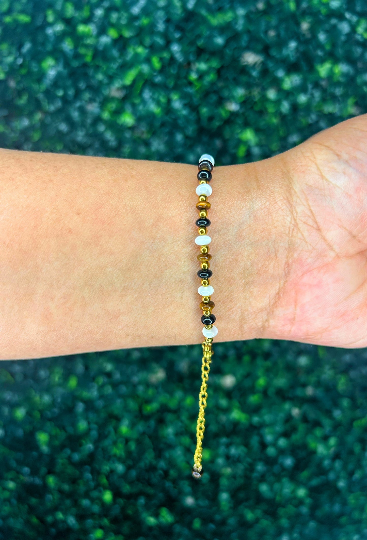 Tiger Eye Pearl Bracelet
