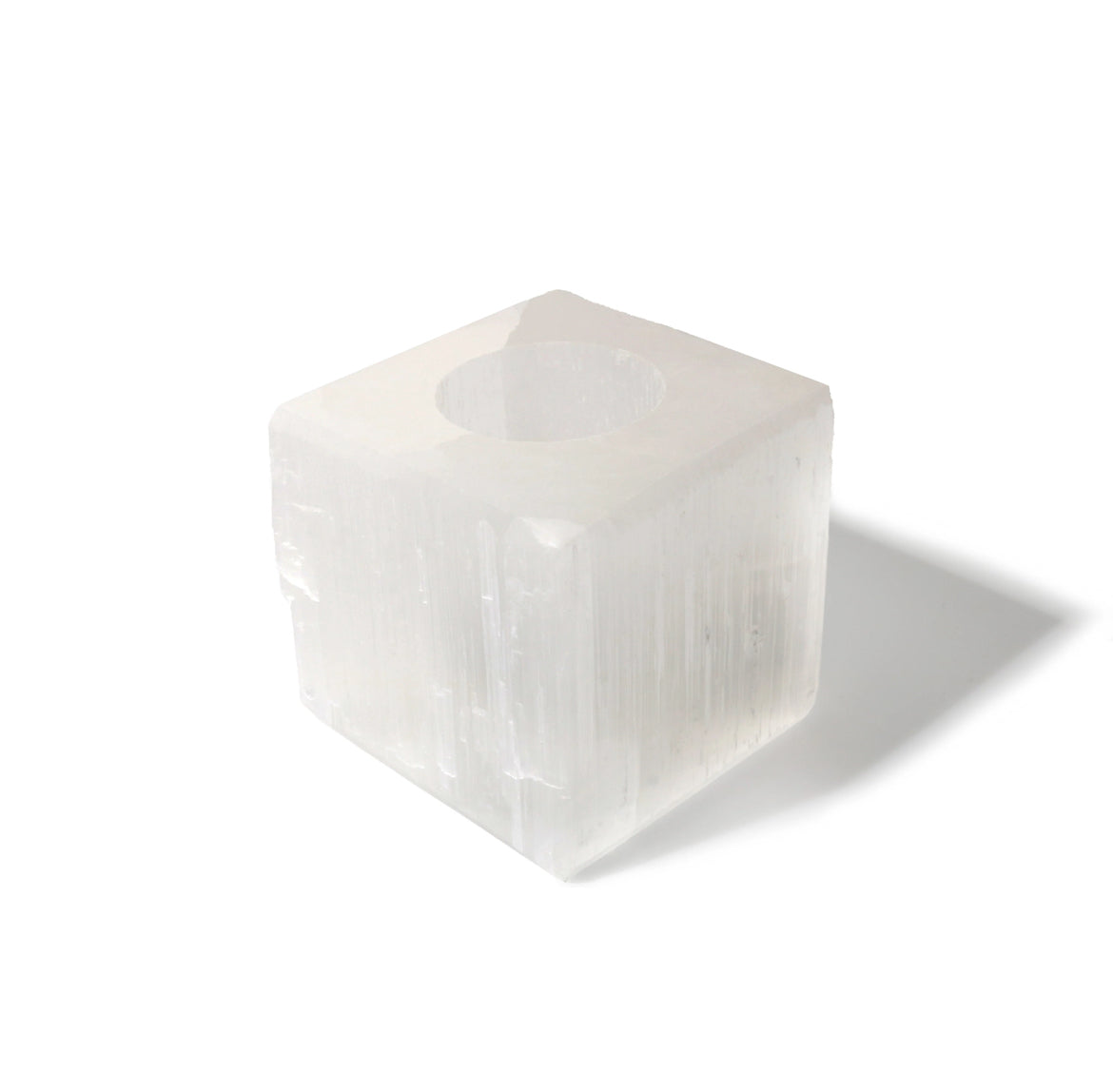 Selenite Candle Holder|Square