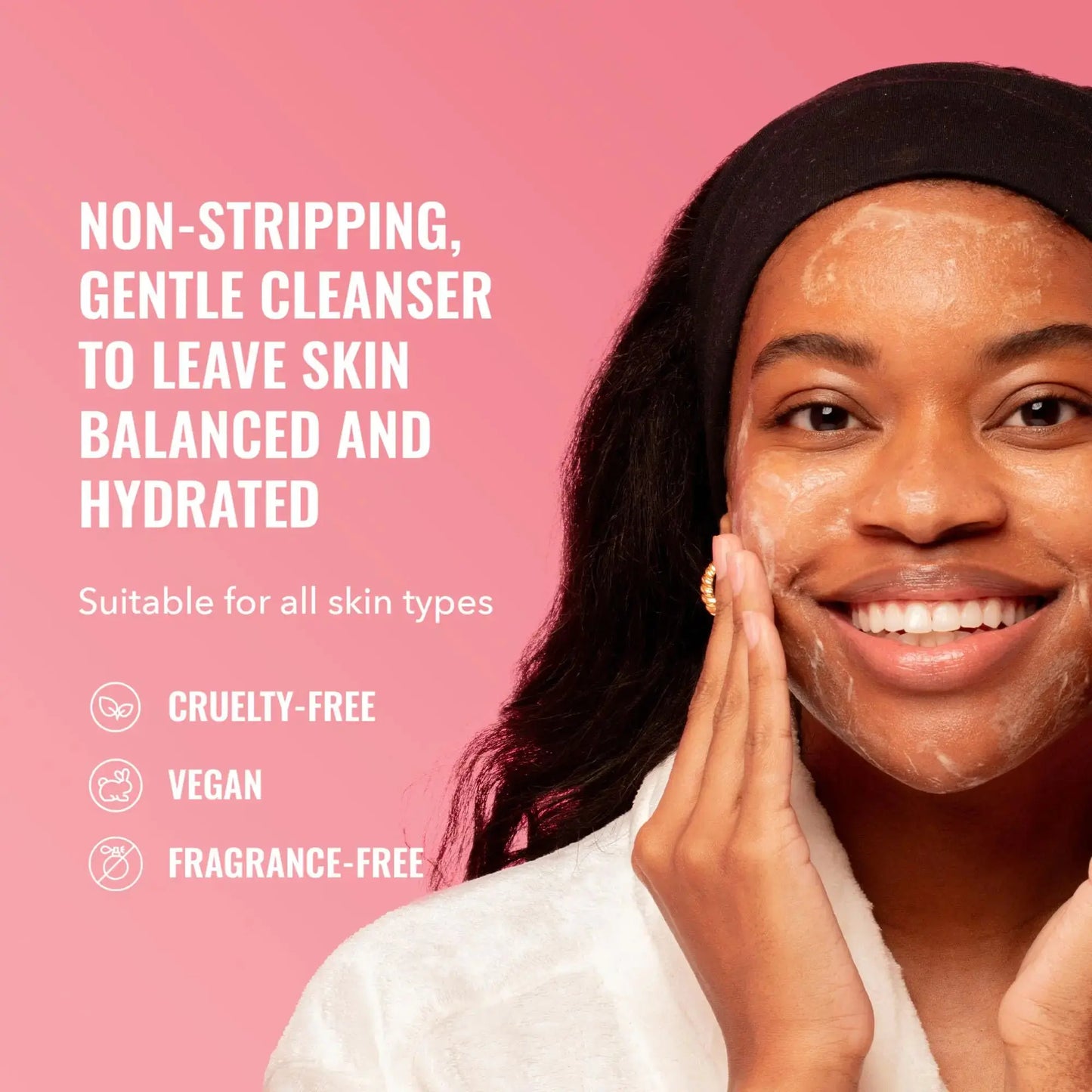 Good Molecules Hydrating Facial Cleansing Gel|Face Wash with Rosewater and Pineapple - Skincare for Face