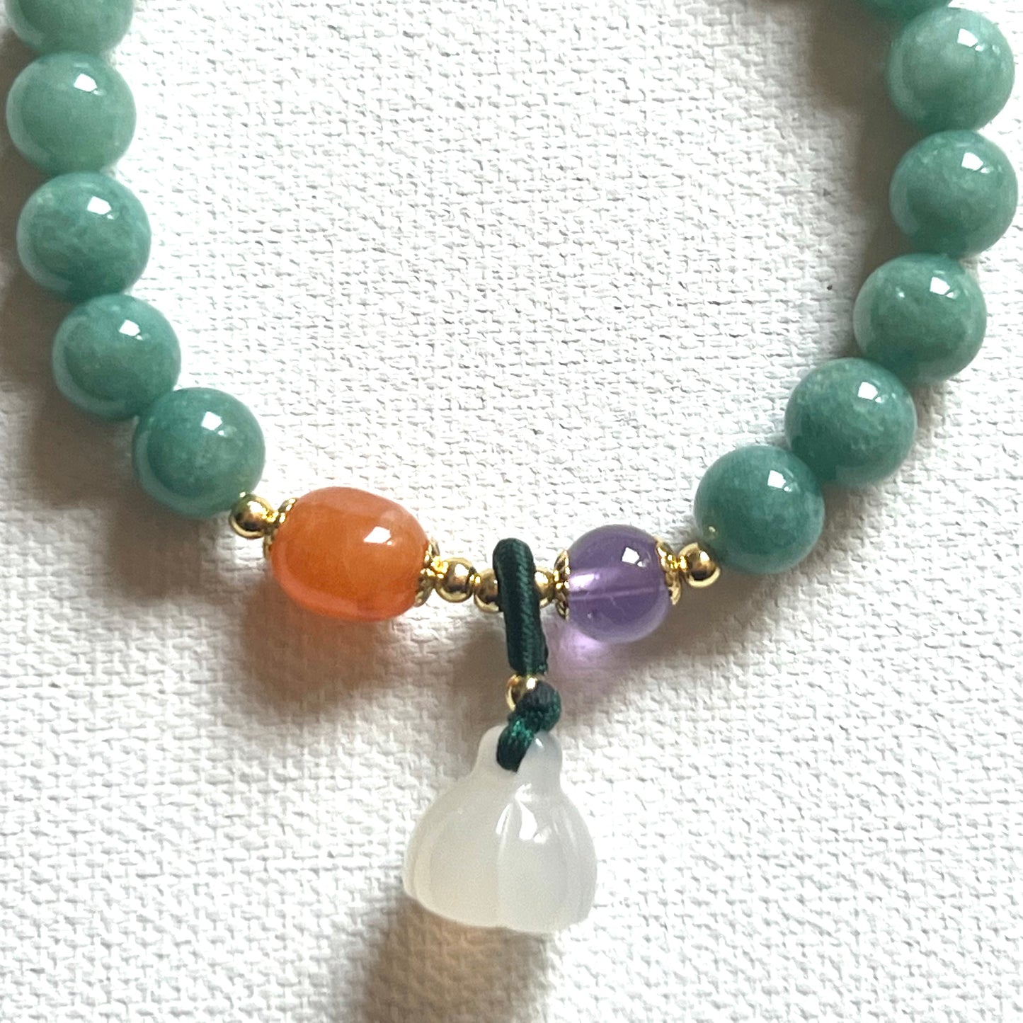 Natural Jade|Fulfillment Bracelet - With Dream Bell Charm