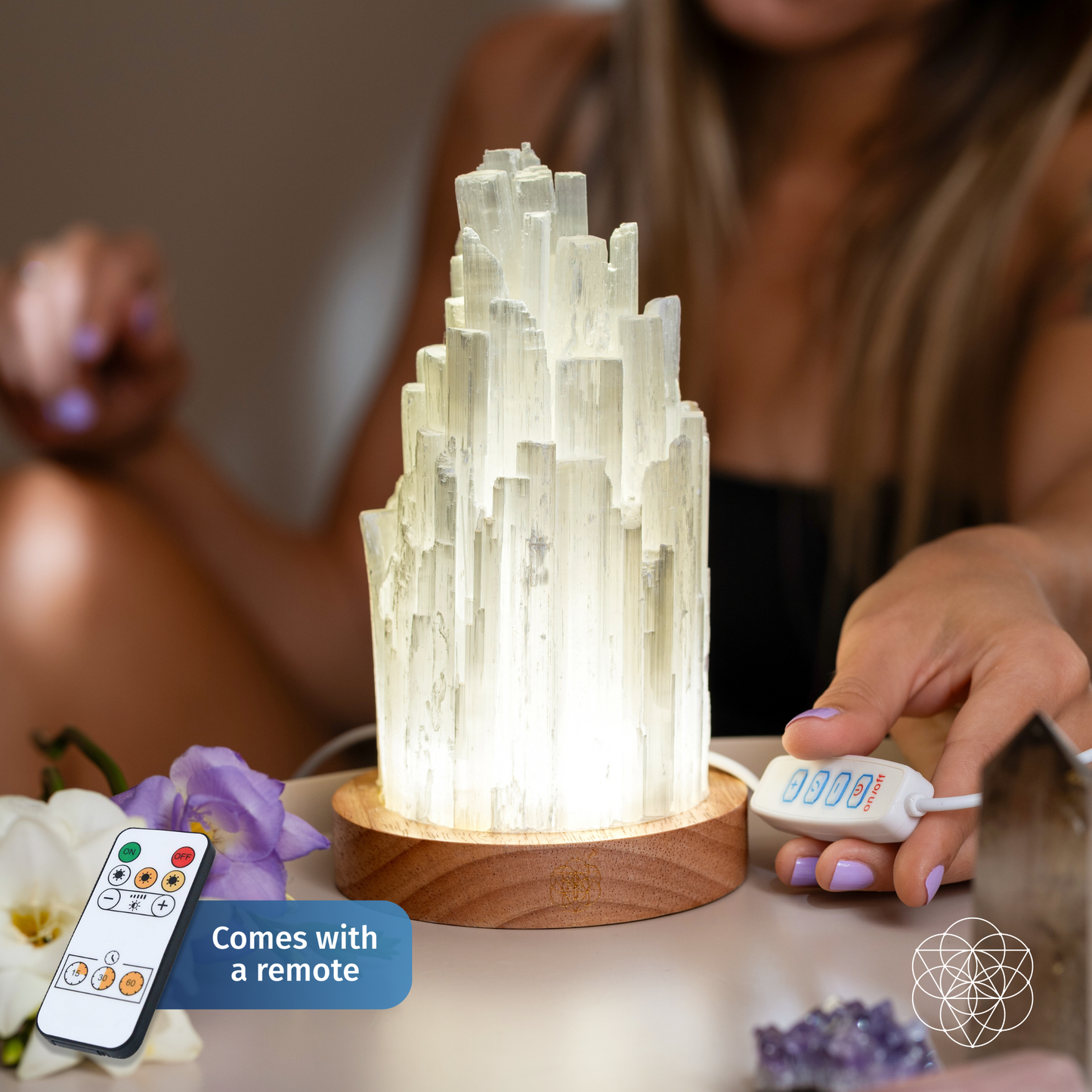The Cleanse All Selenite Lamp