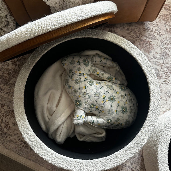 Stowaway Chic Boucle Ottomans