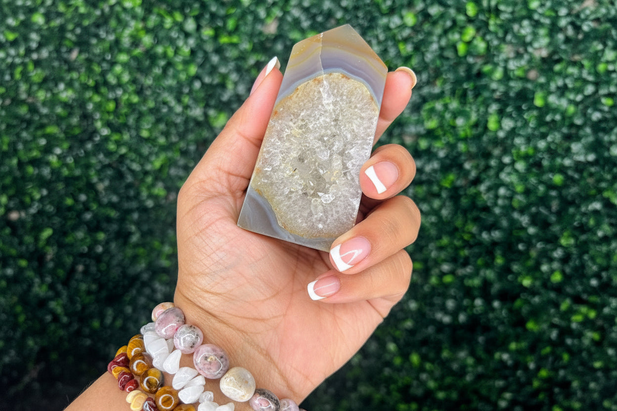 Druzy Agate Obelisk