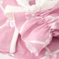 Mommy & me Autumn Check Bow Girls Lapel Pajamas