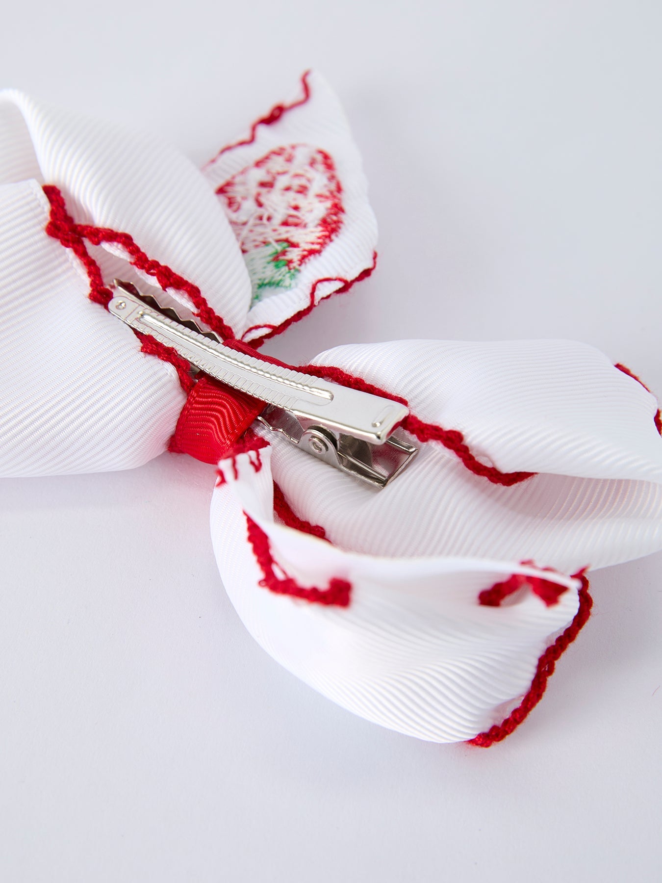 Strawberry Embroidered Hairpin 4 Inches