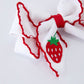Strawberry Embroidered Hairpin 4 Inches