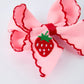 Strawberry Embroidered Hairpin 4 Inches
