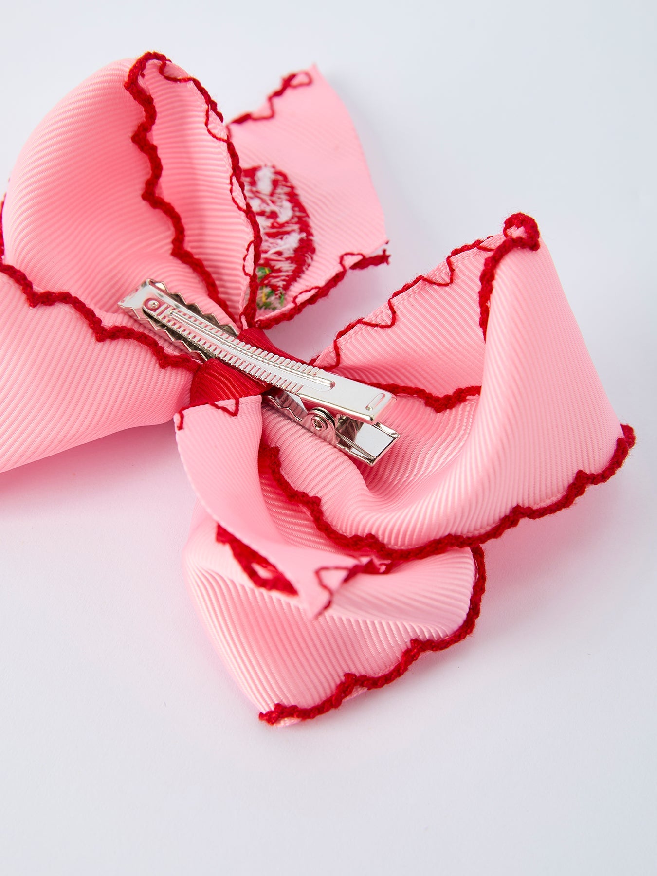 Strawberry Embroidered Hairpin 4 Inches
