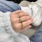 Emerald Green Signet Ring