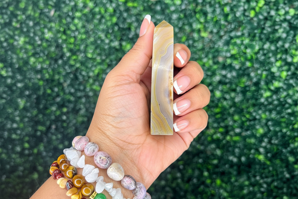 Druzy Agate Obelisk