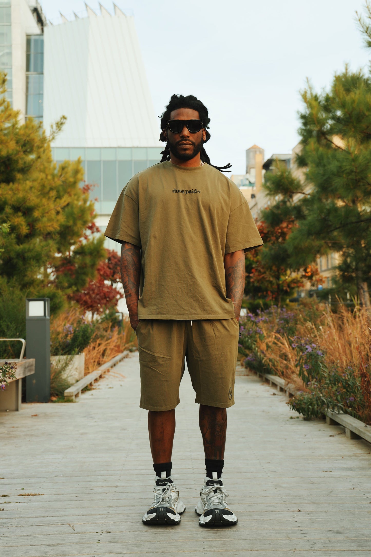 Dues Paid|Military Green Shorts