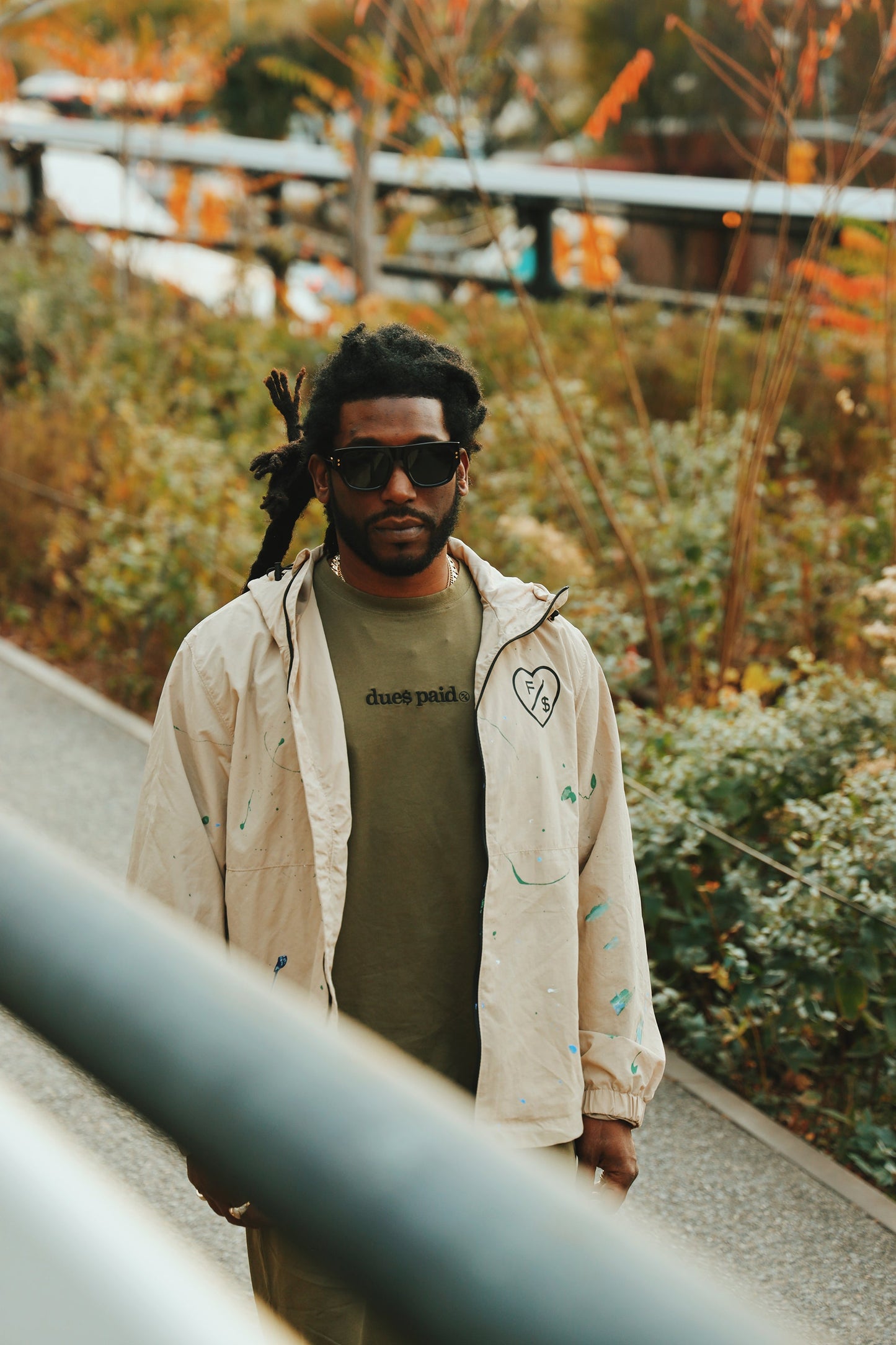 Dues Paid|Military Green Oversize Shirt
