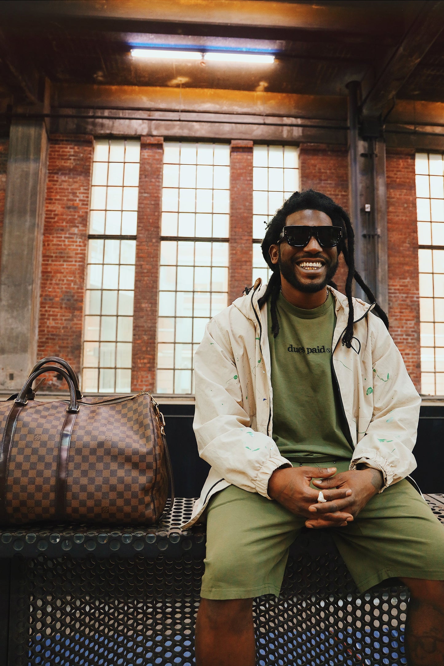Dues Paid|Military Green Shorts