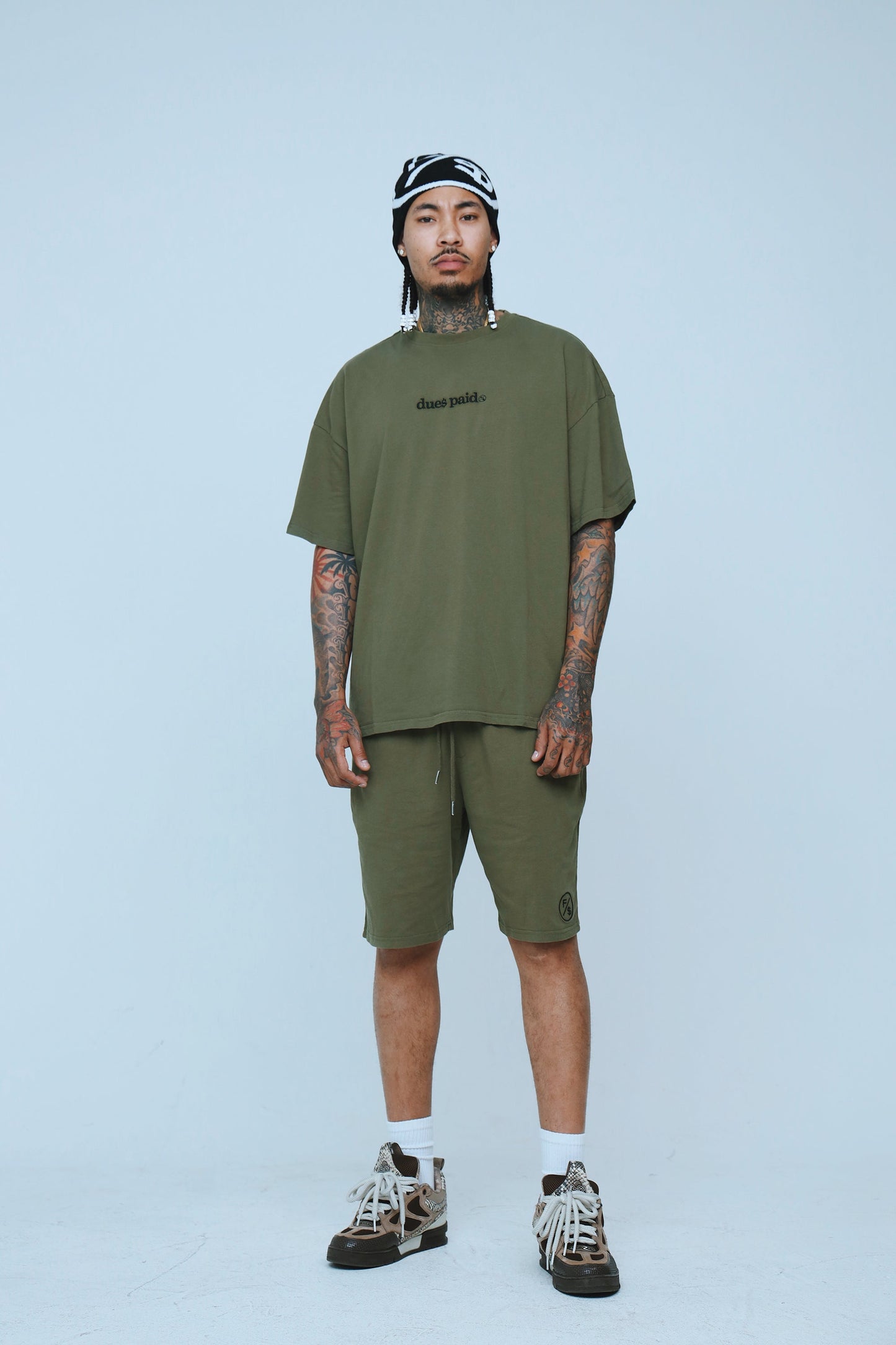 Dues Paid|Military Green Shorts