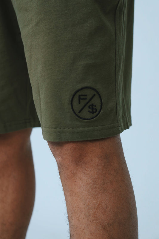 Dues Paid|Military Green Shorts