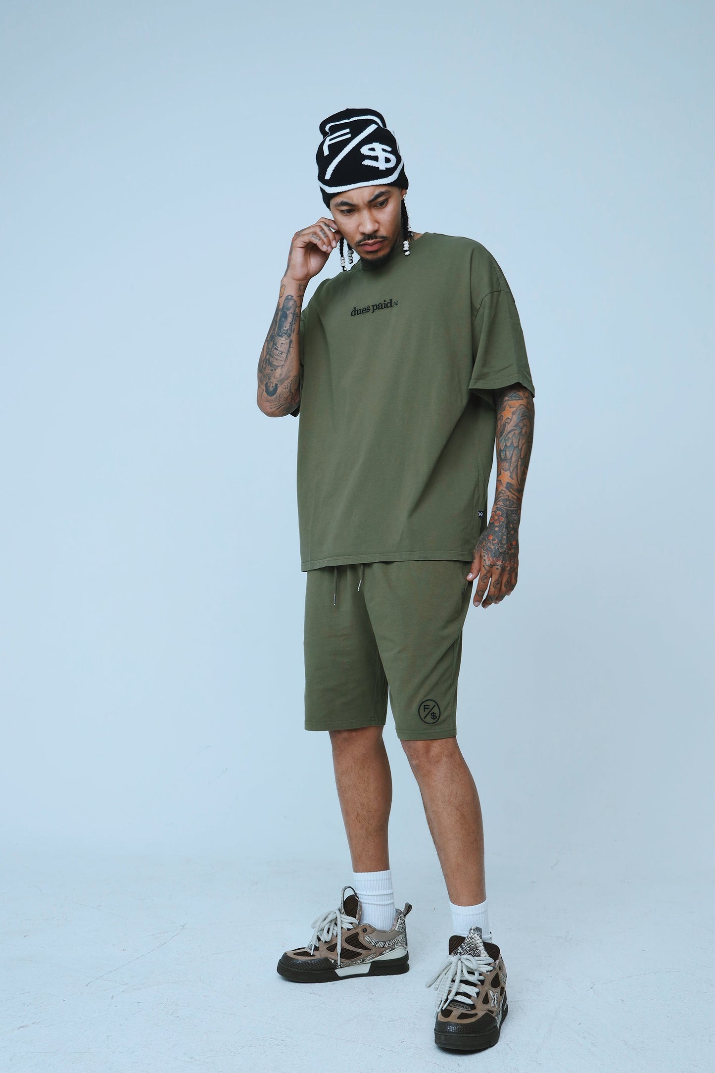 Dues Paid|Military Green Shorts