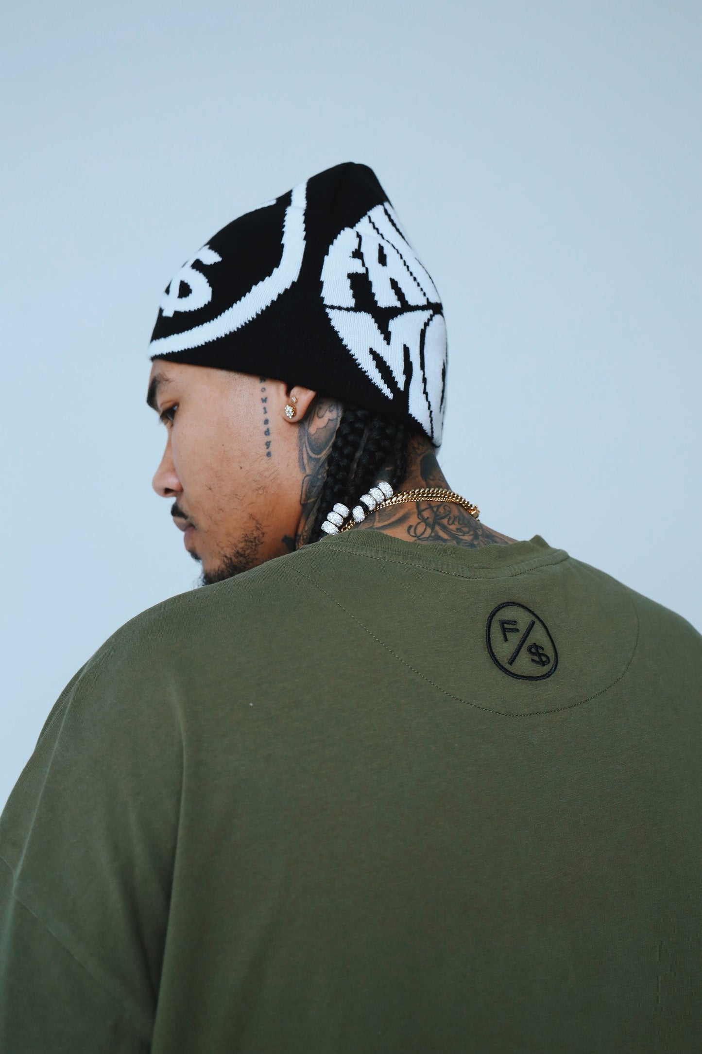 Dues Paid|Military Green Oversize Shirt