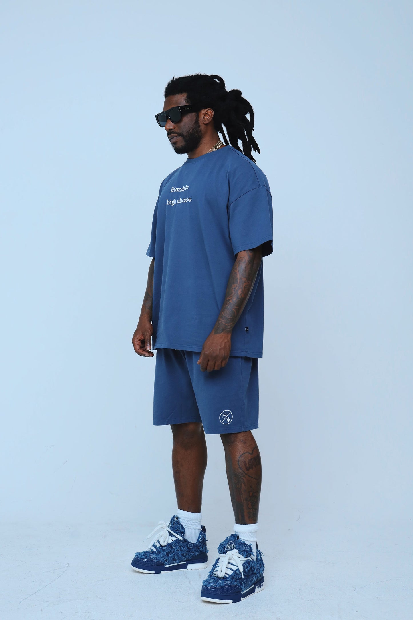 Friends In High Places|Navy Oversize Shirt