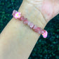 Strawberry Quartz Floral Charm Bracelet | Love + Joy Frequency