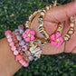 Pink Aura Hoops