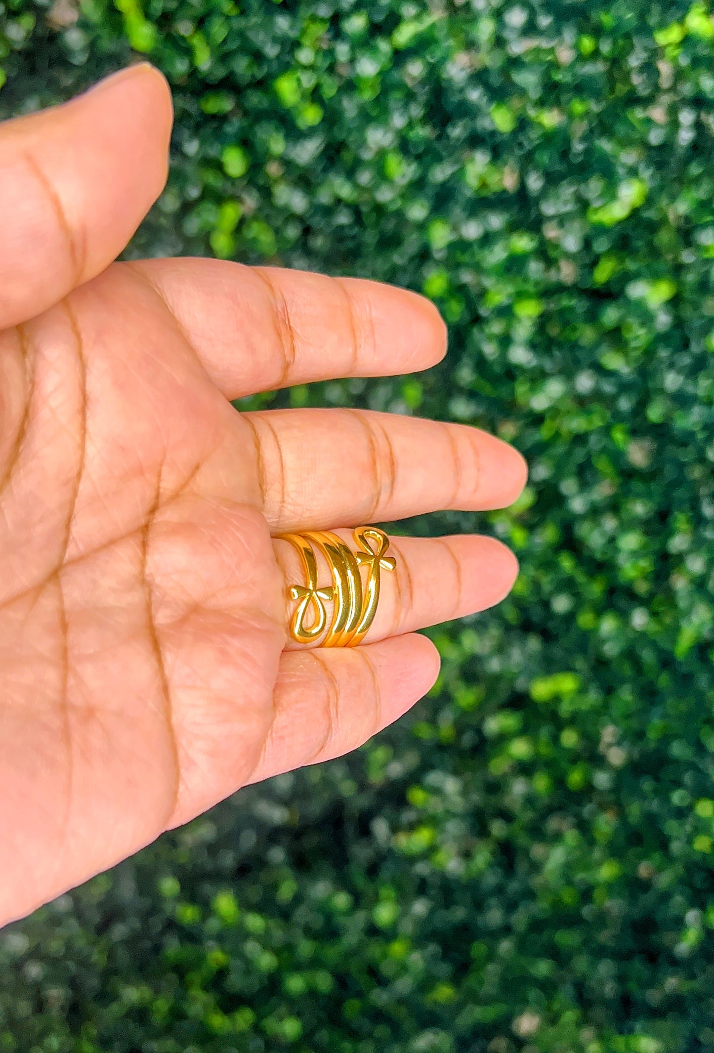 Golden Ankh Ring