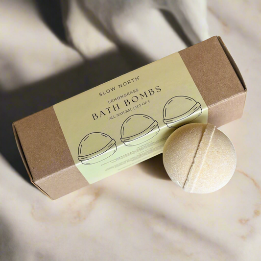 Natural Bath Bomb Set|Lemongrass (Set of 3)