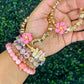 Pink Aura Hoops