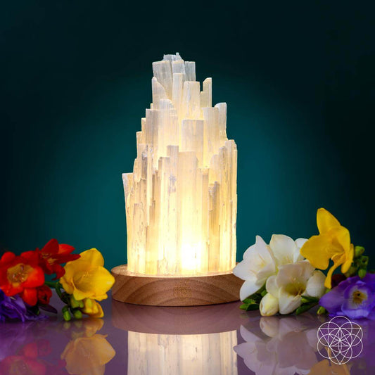 The Cleanse All Selenite Lamp