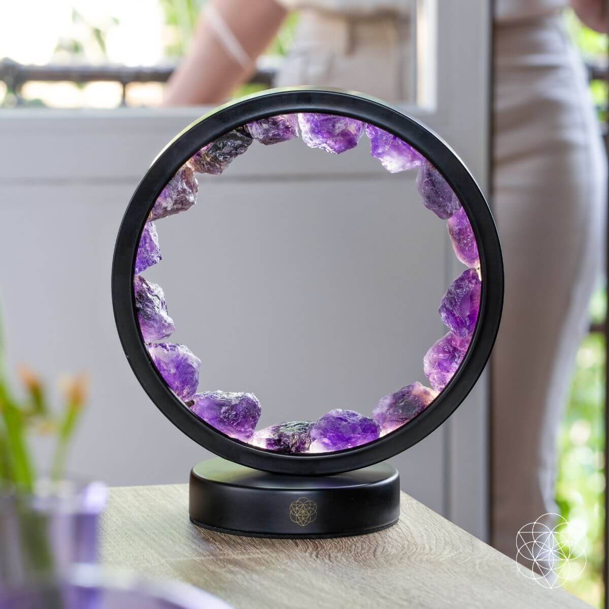 I Am At Peace | Spiritual Protection Amethyst Lamp