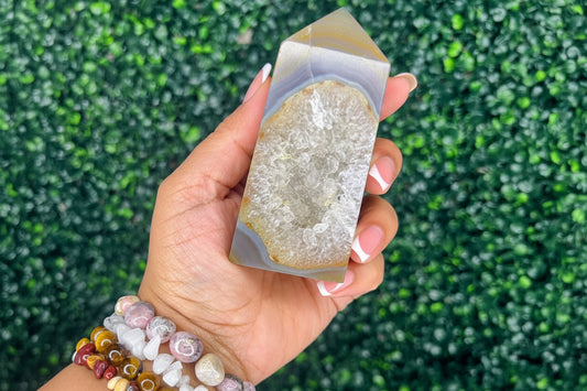 Druzy Agate Obelisk