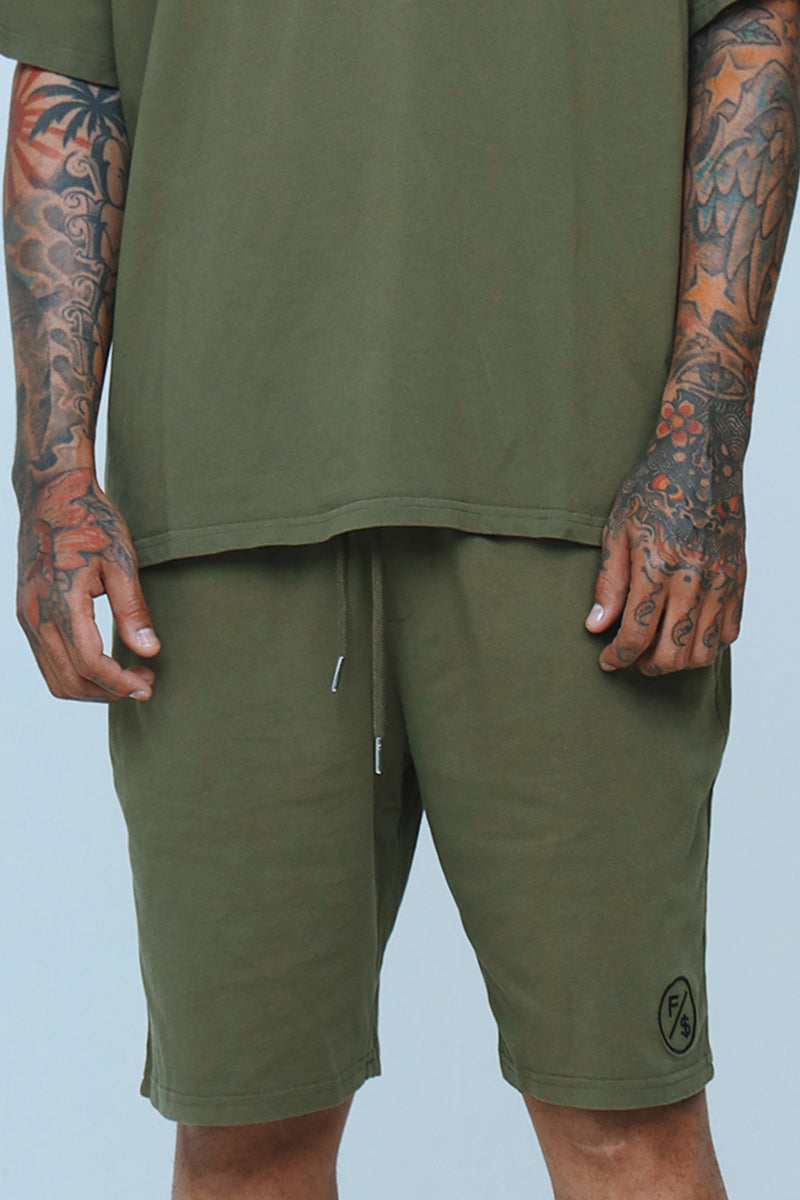 Dues Paid|Military Green Shorts