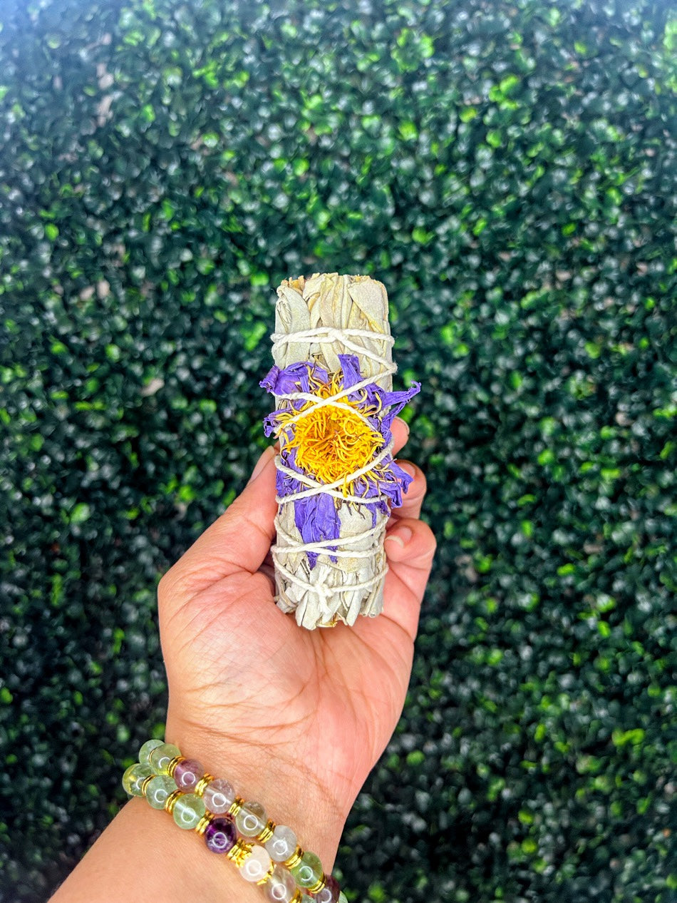 Blue Lotus + White Sage Bundle