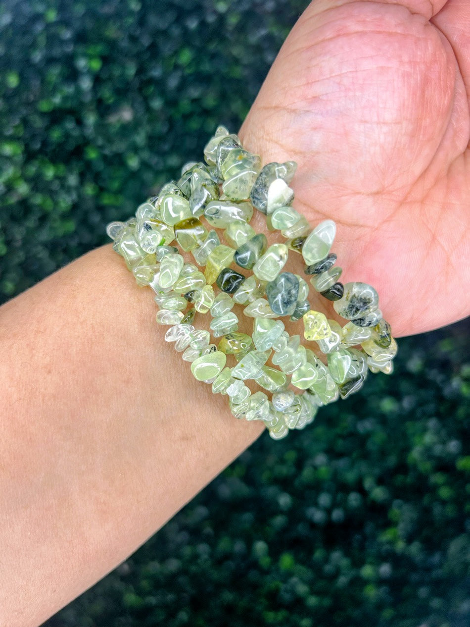 Prehnite Chip Bracelet | Intuition + Inner Peace