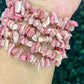 Rhodonite Chip Bracelet | Self Love + Emotional Balance